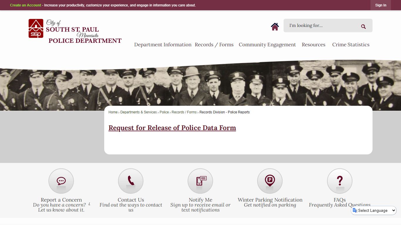 Records Division - Police Reports | South St. Paul, MN - Official Website